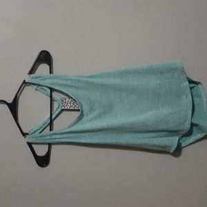 Teal racerback tank top